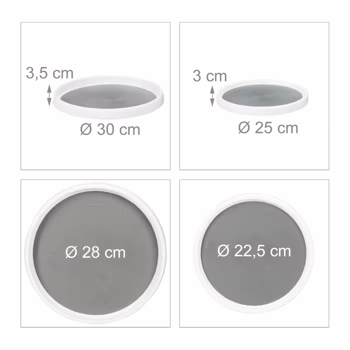 Relaxdays Lazy Susan 2-Piece Set