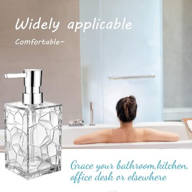 Набір диспенсерів для мила та рідин 2 шт, 320 мл, акрил, для кухні та ванної кімнати, безбарвні