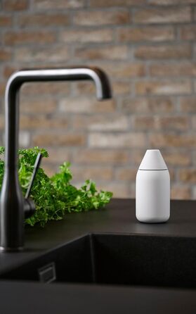 Zone Denmark Dish Soap Dispenser Kitchen, Soap Dispenser, Dish Soap Dispenser, Easy Refill & Easy Dosing, Ø 7 cm, Height 15 cm, Capacity 300 ml, Warm Grey (Gray)