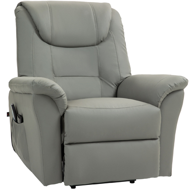 HOMCOM TV Chair with Rise Assist, Electric Recliner with Lie-flat Function, Heating and Massage Function, TV Chair with Spring System | Aosom