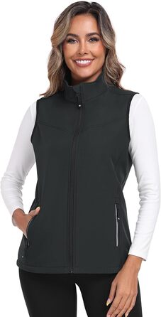 Жіноча софтшеллова жилетка MoFiz для активного відпочинку: трекінг, вандерінг, біг. Сіра, M