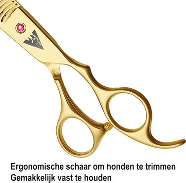 Професійні ножиці для грумінгу собак Achilles 7 дюймів - Японська сталь преміум-якості, ножиці для догляду за собаками (Золото, 7 дюймів)