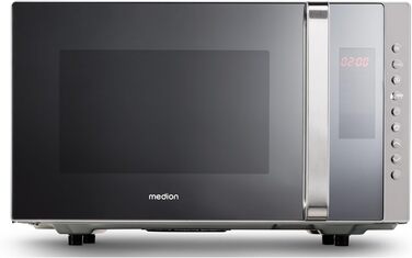 Мікрохвильова піч MEDION 3 в 1 з грилем та конвекцією (23 л, 800 Вт, 1200 Вт, срібна, MD17495)