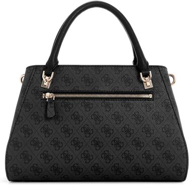 Сумка жіноча GUESS Noelle II Luxury Satchel з логотипом, чорна