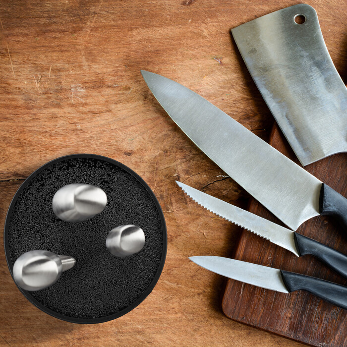 Relaxdays Knife Block Round