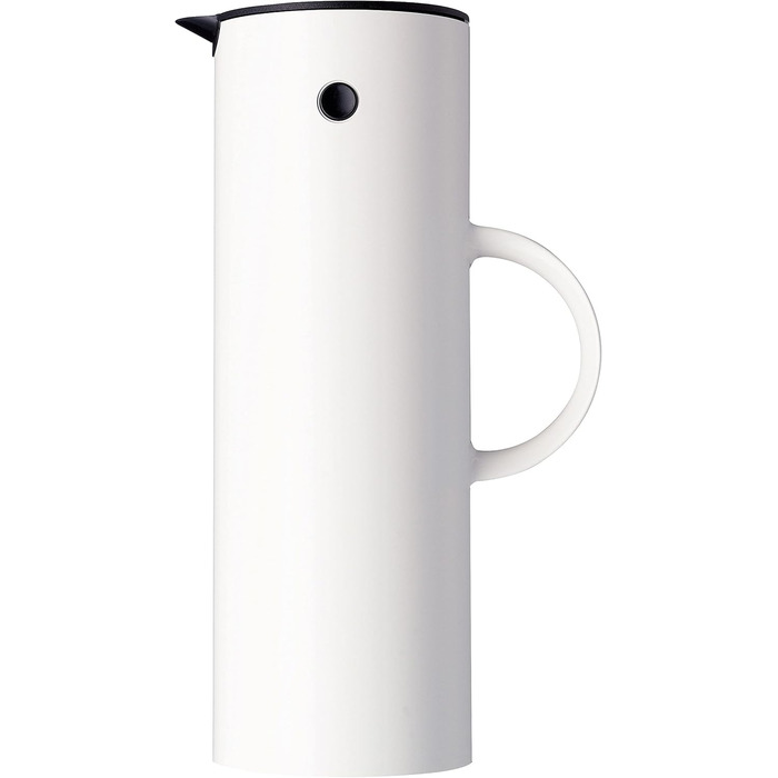 Термос Stelton EM77 - 1 літр, білий. Зберігає тепло та холод, з скляною вставкою, магнітний замок, для чаю та кави, вінтажний дизайн