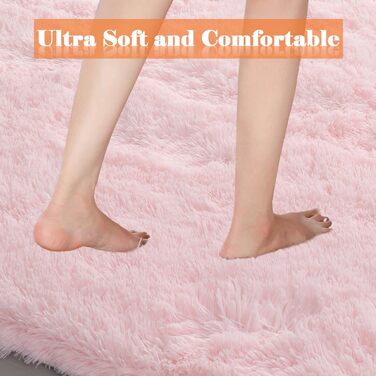 Килимок для вітальні Gsogcax 120x160 см, пухнастий, з антиковзаючим покриттям, рожевий, для дому