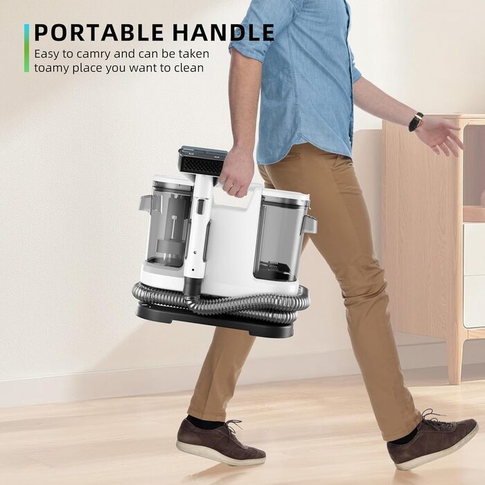 Портативний глибокий очищувач килимів та м'яких меблів, миюча пилосос, потужний очищувач з глибоким очищенням (GW1)