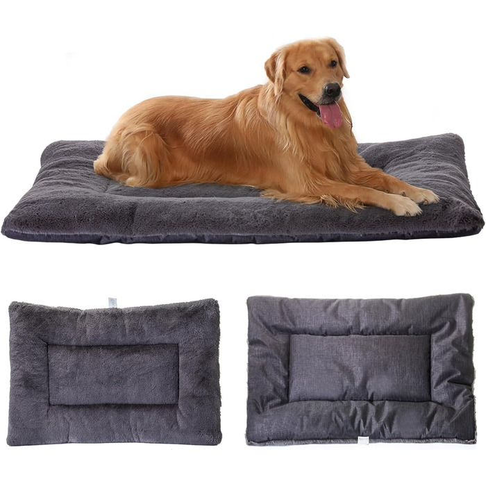 Килимок для собак Petschat, лежанка для собак, матрац для маленьких собак, подушка для котів, м'який килимок для собак з водовідштовхувальним дном для дому та вулиці (104 x 71 x 4 см, темно-сірий)