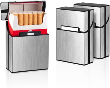 Алюмінієве етоі для сигарет (3 шт.) срібного кольору