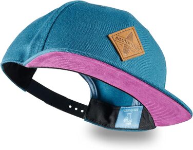 Soulbuddy Snapback кепка для чоловіків та жінок - унісекс стильна кепка для повсякденного носіння та відпочинку - бейсболка Must-Have - універсальний розмір (Petrol-Lila)