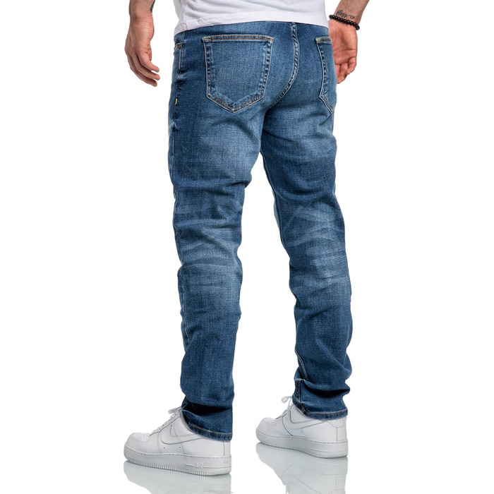 Чоловічі джинси Regular Straight Fit Denim Hose R7998 Hellblau (34W/34L) - Потертості