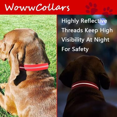 Відбиваючий повідок для собак, регульований, м'який, для малих, середніх та великих собак (довжина 46-56 см), червоний, розмір M