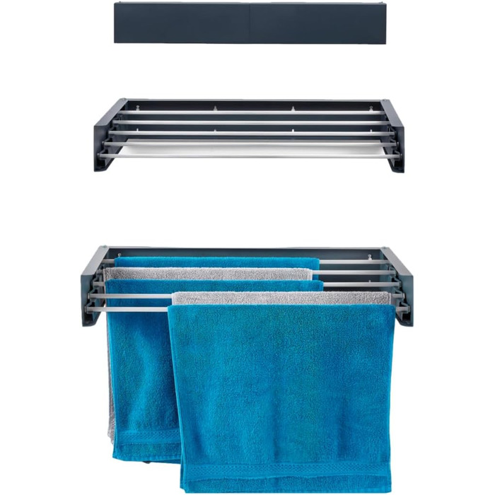 Настінна сушарка для білизни FoxyDry HIDE – розсувна, для дому та вулиці, 71x35x13 см, білий (лімітована серія)