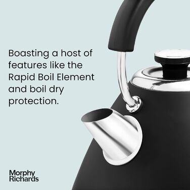 Morphy Richards Venture Pyramid Electric Kettle - Matte Black