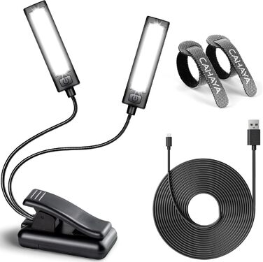 LED лампа для нотного пюльту Cahaya з 3 режимами яскравості, USB-кабель, регульована, сучасний дизайн