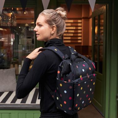 reisenthel Allrounder R Backpack Bag (Dots, Bundle with multicase dots)