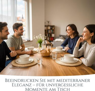 Набір посуду з порцеляни Pure Living на 12 осіб, 36 предметів, білий, Crystal, TESTSIEGER