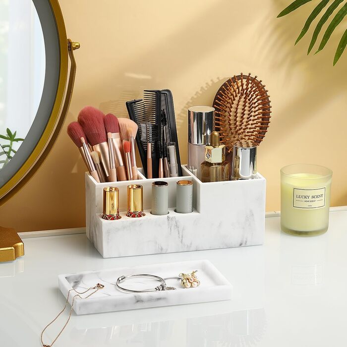 Тримач для зубних щіток Luxspire з 5 відсіками: органайзер для електричних зубних щіток, сімейний тримач, велика місткість, для зубної пасти та бритв