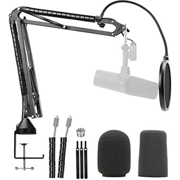 Шарнірний мікрофонний тримач YOUSHARES для Shure SM7B з поп-фільтром (01 Stand Set)