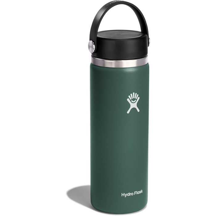HYDRO FLASK - 1180ml (40oz) Water Bottle - Insulated Stainless Steel Water Bottle - Sports Bottle with Leak-Proof Flex Cap Lid & Strap - Dishwasher Safe Thermos Bottle - Wide Mouth Opening - (590 ml, Douglas Fir Green)