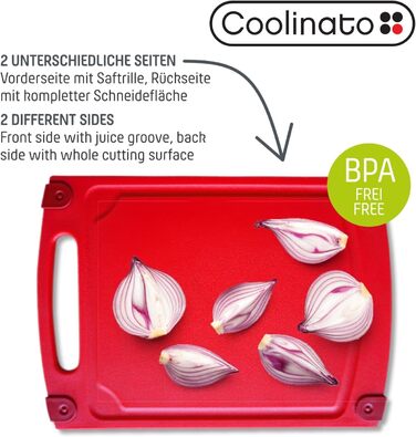 Набір кухонних дощок Coolinato з пластику сірого кольору (3 шт.) S/M/L – антибактеріальні, з жолобом для соку, неслизькі кути та ручки. 3 розміри для гігієнічного розділення. Набори кухонних дощок Coolinato сірого кольору (3 шт.) розмір S, M та L.