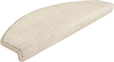 Ступеневі килимки Kettelservice-Metzker Sweet I М'які килимки на сходинки, напівкруглі, кремового кольору, 15 шт.