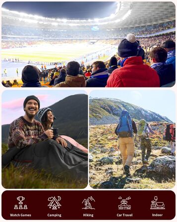 Сплячий мішок Sportneer Outdoor - ковдровий спальний мішок 3-4 сезони для дорослих, теплий, для кемпінгу, подорожей та активного відпочинку (200x85см, Рожевий)