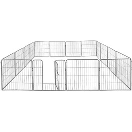 Переносний вольєр для цуценят Petigi: сталевий, складений, 80x60 см