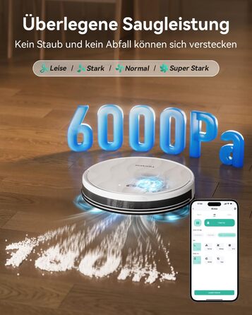 Робот-пилосос Tesvor S8MAX 3-в-1 з функцією миття, 8000Pa, LiDAR-навігація, 240 хвилин роботи, керування через додаток/Alexa, самостійна станція очищення 2.5L для великих приміщень та домівок з тваринами (M2)