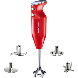 Bamix Stabmixer Set M350 MAXX: Блендер занурювальний, швейцарський, 350 Вт, 2 швидкості, набір з насадками (м'ясорубка, овочерізка, вінчик, диск)
