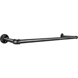 Wall-Mounted Clothes Rack, Pipe Clothes Rail, Industrial Style Wall Hanger, Detachable Metal Clothes Rod, Coat Rack, Bedroom for Hallways, Living Room, Bedroom (100cm)