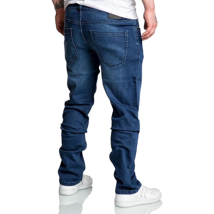 Чоловічі спортивні штани Amaci&Sons з еластичного деніму, темно-сині 7031 (36W), джоггери на зав'язках