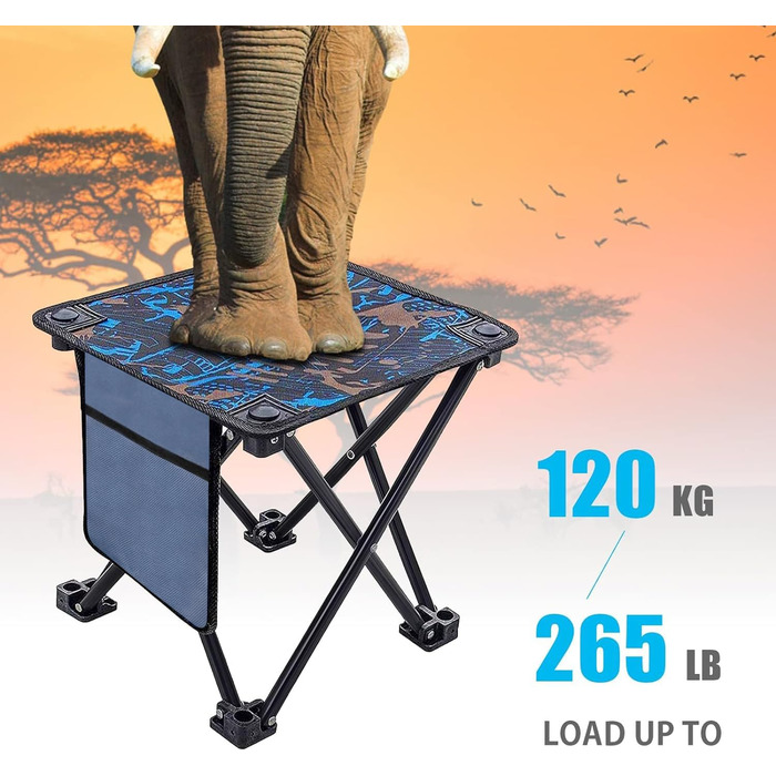 Складаний туристичний стільчик для риболовлі та відпочинку на природі - компактний, з сумкою