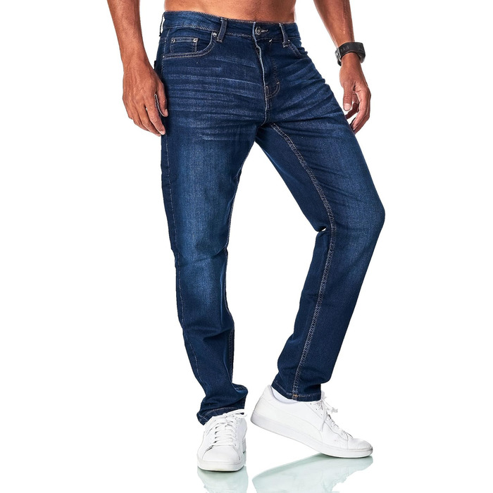 Чоловічі джинси JEEL Regular Fit - стрейч, denim-look, темно-сині 38W/32L