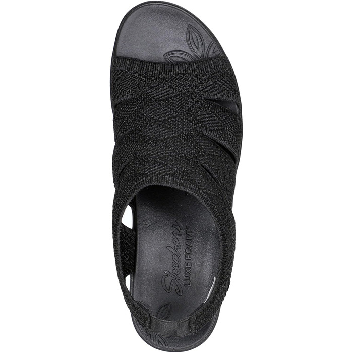 Босоніжки жіночі Skechers Pier-lite Memory Maker на танкетці, чорні (37 EU, широка ширина)