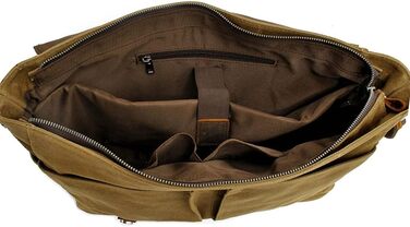 Водонепроникна фотосумка Neuleben для DSLR, наплічна, вінтаж, велика, з канвасу та шкіри, зелена