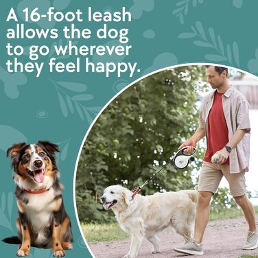 Висувна поводок для собак, 360°, 5 м міцного нейлону з гальмом однією рукою та фіксатором для тренувань та прогулянок, підходить для собак будь-якого розміру