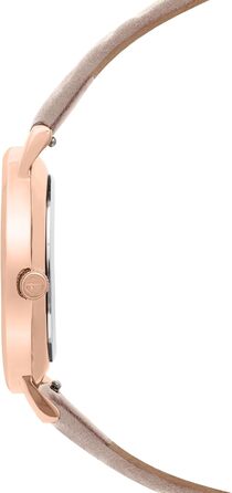 Годинник Tamaris для жінок з шкіряним ремінком (рожеве золото / сірий ремінець з квітковим візерунком)