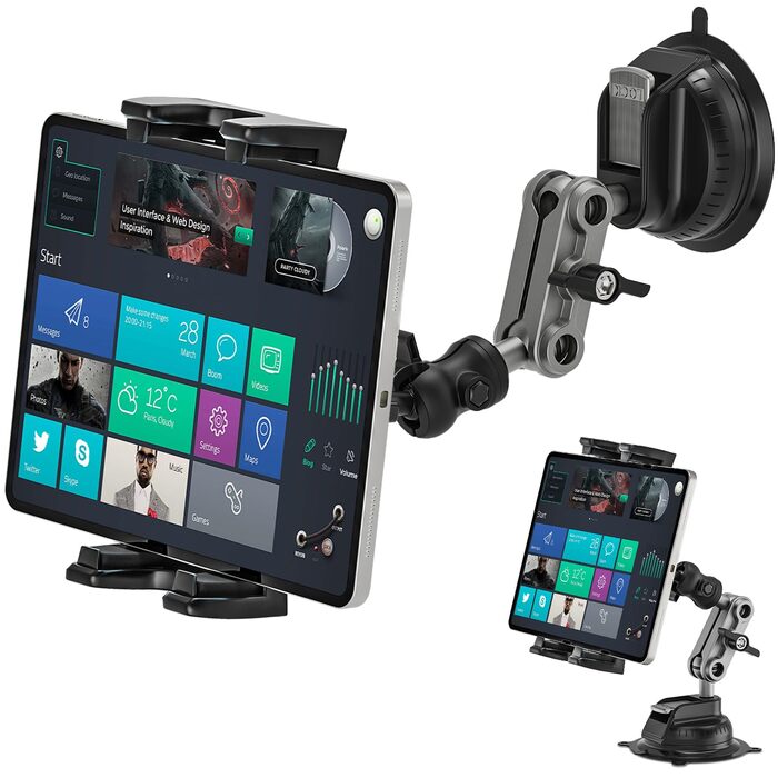 Утримувач для планшету в авто: універсальна підставка для iPad, iPhone, Samsung, 4.7-12.9'