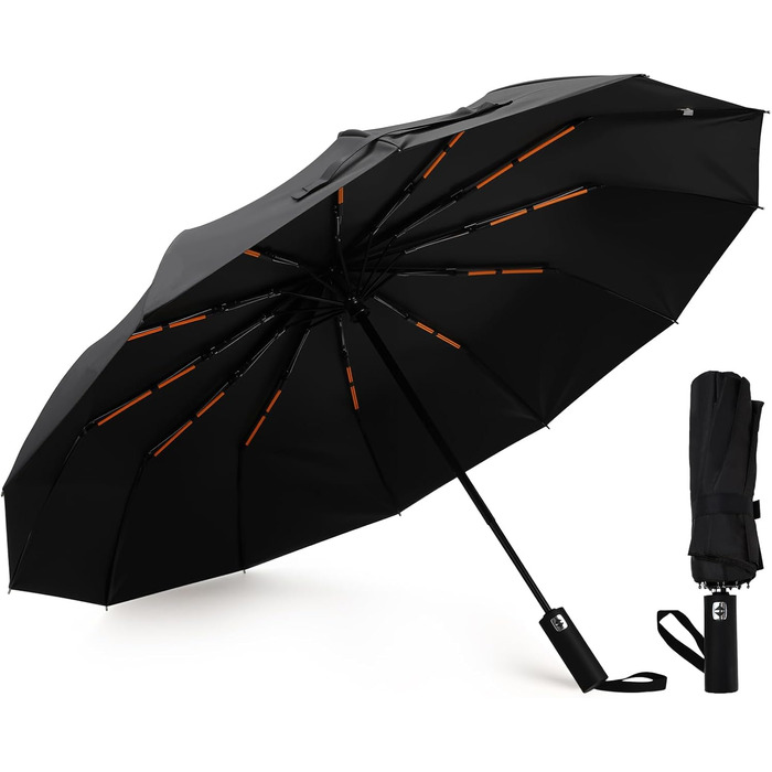 Автоматичний парасолька Romon, стійкий до вітру, компактний, захист від UV, ідеальний для подорожей, високоякісний, з кнопковим відкриванням