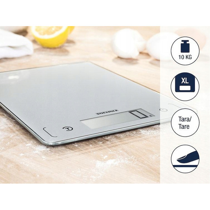 Кухонні ваги Soehnle Page Comfort 300 Slim, сріблястий/сірий, до 10 кг