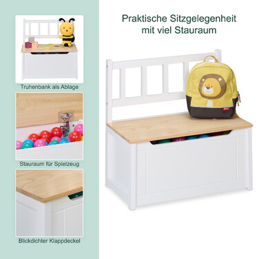 Relaxdays Kids' Bench with Storage