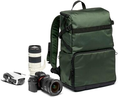 Рюкзак для фототехніки Manfrotto Street Slim Green - для DSLR та Mirrorless, з відділенням для ноутбука