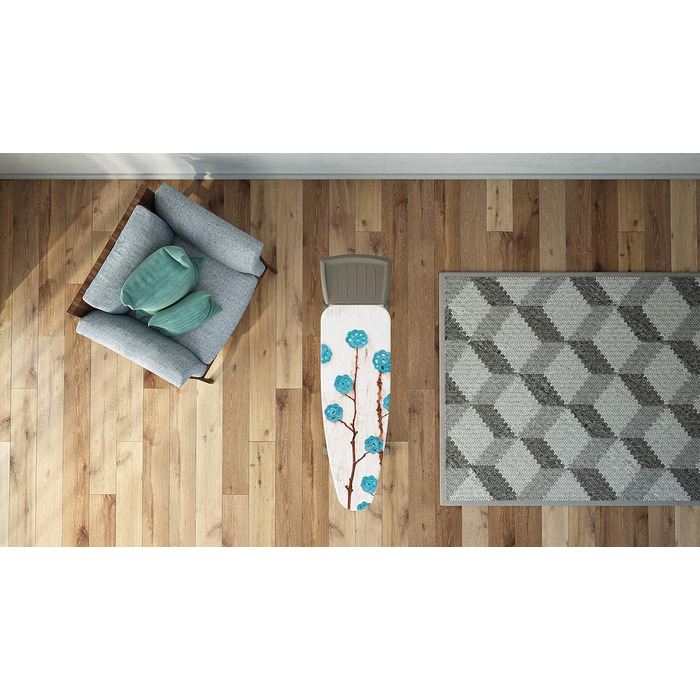 Чохол для прасування 140 x 55 см, блакитний, вовна, квіти, розмір XL