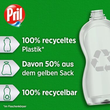 Засіб для миття посуду Pril Kraft Gel з лимоном, концентрований гель для видалення жиру, 450 мл (набір 6 шт)