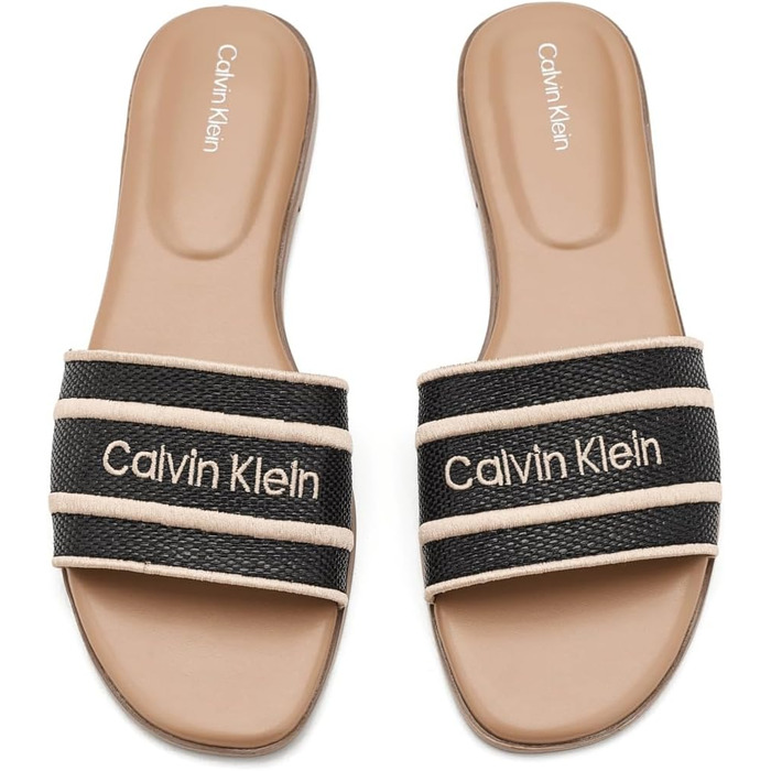 Сандалі жіночі Calvin Klein Kendell плоскі, чорно-білі, 40 EU