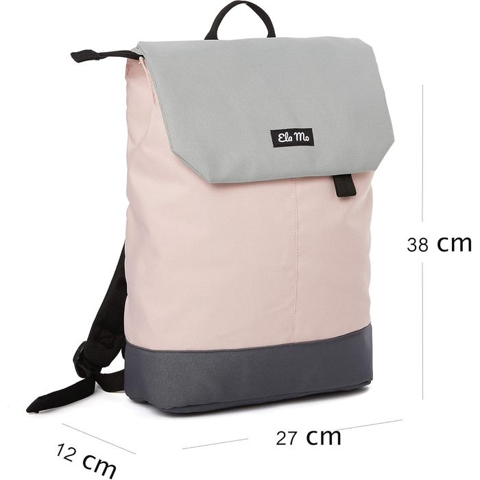 Жіночий рюкзак Ela Mo - Daypack: стильний та функціональний. Рюкзак для ноутбука, антикрадійний, для школи, університету, роботи (Rose on Rocks)