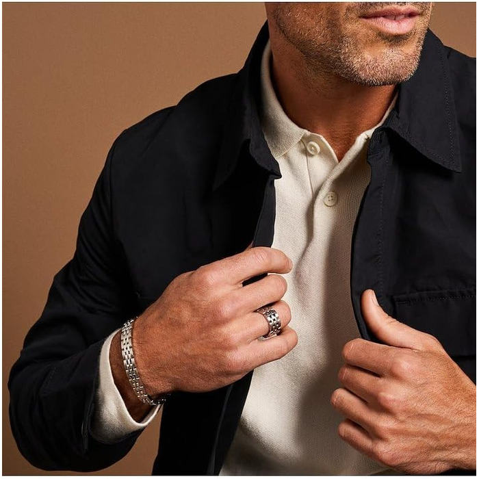 Чоловічий браслет Fossil з нержавіючої сталі або шкіри з надійним застібкою-складкою. Сріблястий та чорний колір.