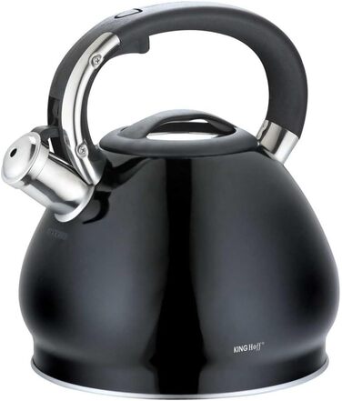 Чайник King Hoff з нержавіючої сталі та бронзи, 3.4 л, KH-1213 (Чорний)